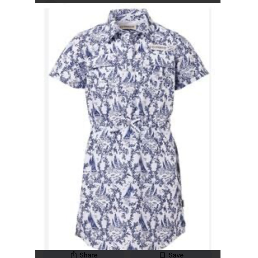 Magellan Outdoors Southern Summer Sailboat Print Fishing Shirt Dress Sz XXL - Picture 2 of 16